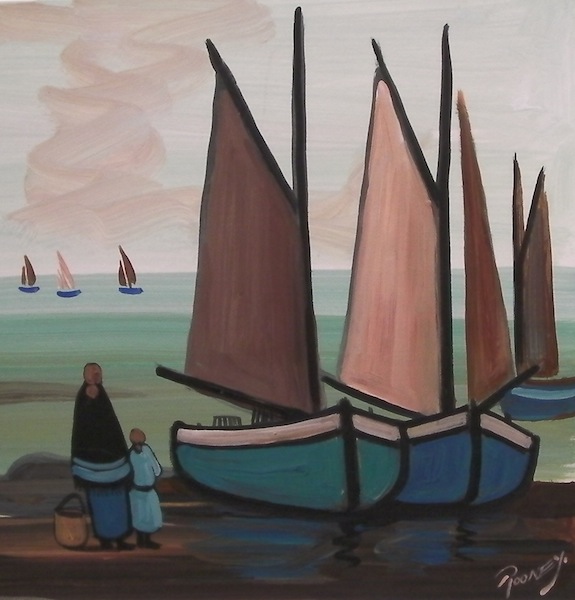 Under Sails (Triptych) by JP Rooney